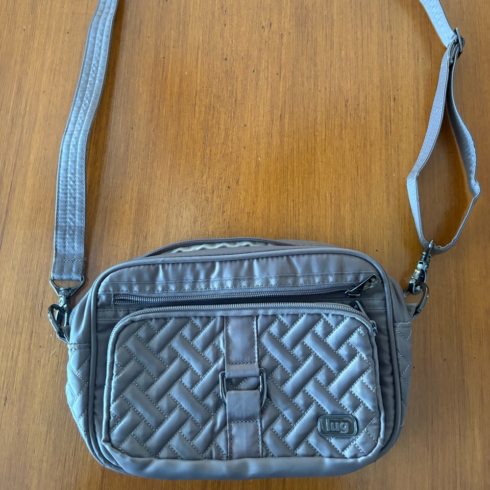 Lug Quilted Gray Messenger Bag